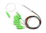 1x8 Fiber Optic PLC Splitter Mini Steel Tube Type 0.9mm