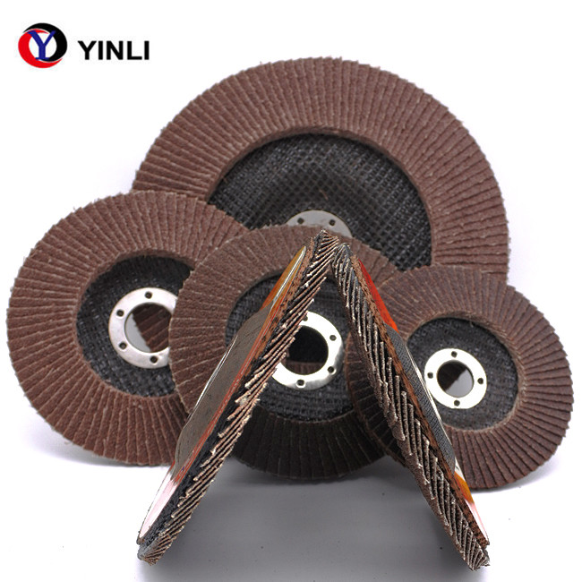 Red Sand 60 Grit Aluminum Flap Disc 100mm For Metal Working