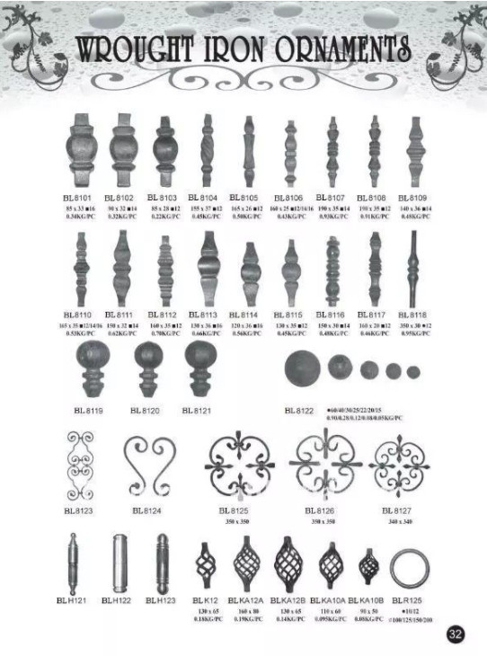 ISO9001 Cast Iron Ornaments Decorative Iron Panels Antirust Oil Surface Finish