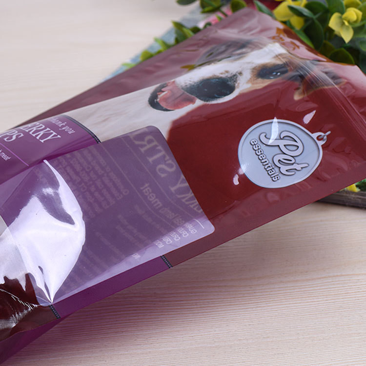 Hot Sealed Pet Food Pouch Side Guseet Plastic Ploy Customized Logo CMYK Color