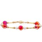 Freshwater Pearl Bracelet Set With 4 Colors Crystal Faceted Beads Magnetic