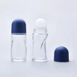 35.2mm 50ml Essential Oil Glass Roller Ball Bottles Empty Transparent