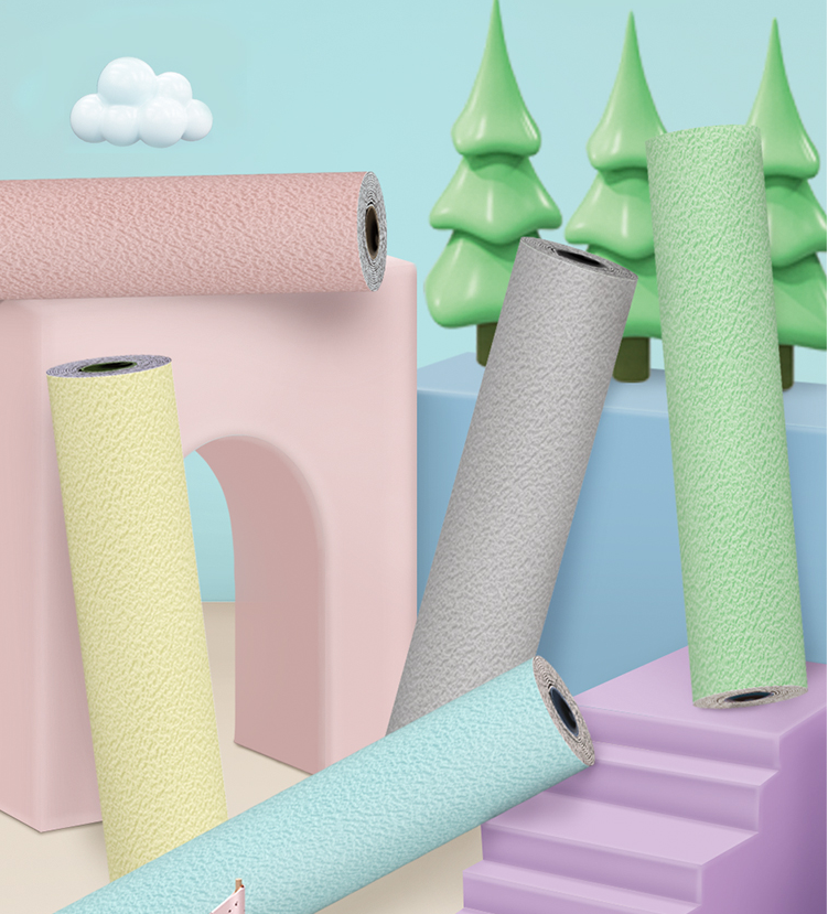 Macaron Textured 3d Pe Foam Wall Sticker Aluminum Foil At The Bottom For Bedroom