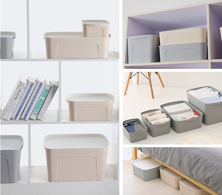 Grey Stackable Underwear Plastic Storage Box