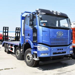 Wholesale FAW 8x4 Long Chassis Heavy Recovery Vehicle / Flatbed Truck With 4 Axles from china suppliers