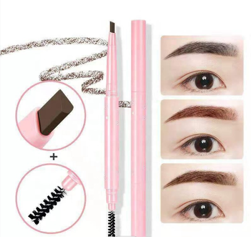 Pink Mineral Long Lasting Automatic Eyebrow Pencil Custom Logo