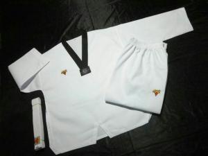 110-180cm High Quality Cotton Striped Taekwondo Clothes Uniform