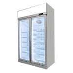 Commercial Supermarket / Store Two Glass Doors Equipped Freezing Display