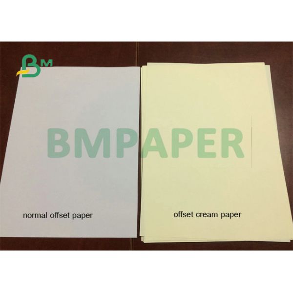 70# 80# Uncoated Offset Cream Paper Sheet For Publish Book 8.5" x 11"