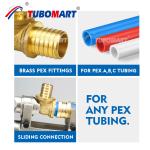 1/2 Inch Brass Pex Sliding Fitting Corrosion Resistant For Plumbing