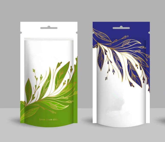 brown or colorful coffee bean bags and pouches