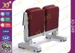 Stain Proof Stadium Theater Seating , Velvet Fabric Upholstered Sports Stadium