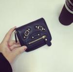 2016 new Ms. wallet female short paragraph motorcycle purse Korean cute student