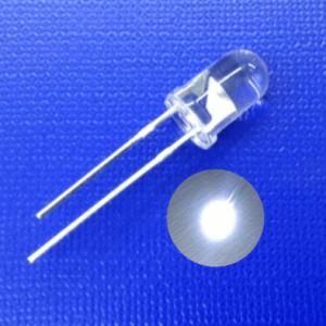 Wholesale LED Light Emitting Diode 5mm 8000K White 30000mcd Super Bright Round Clear Lens With Flange from china suppliers