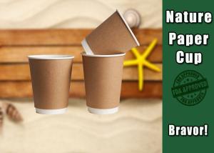 Wholesale Hot / Clod Drink Kraft Paper Cups Customized Printing For Ice Cream from china suppliers