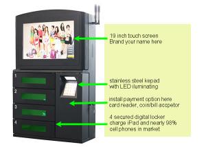 China Airport / Hospital / College Cell Charging Kiosk, Wall Mount Phone Charging Station High Durability for Public on sale