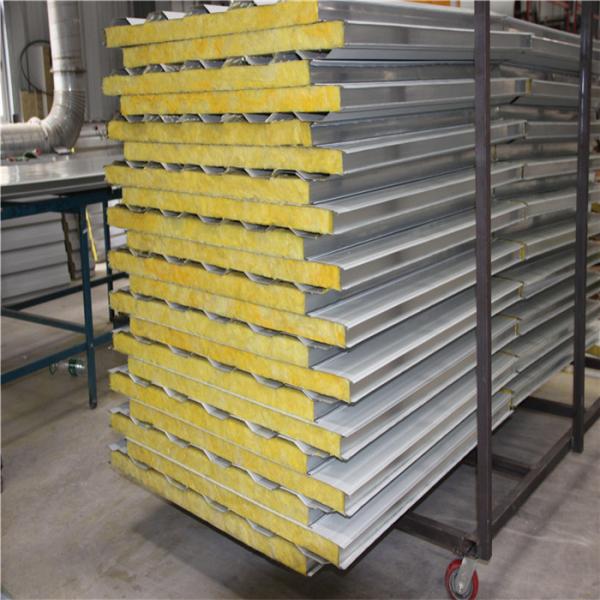 fireproof corrugated glass wool container house sandwich wall panel 1150-50-0