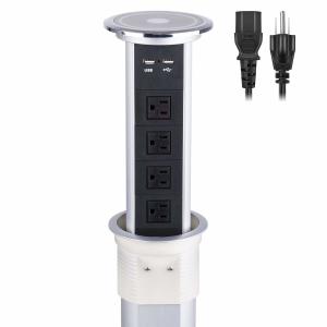 Wholesale Intelligent Motorised Pop Up Socket Dual USB Ports For Conference Room / Home Decoration from china suppliers