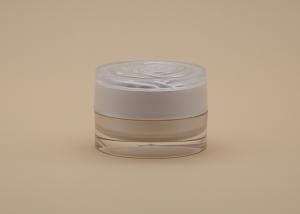 China White Rose Logo Skin Cream Containers Arcylic Material With PE Gasket on sale