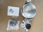 9L Polished Alu Bakelite Handle Commercial Pressure Cooker Heat Resistant