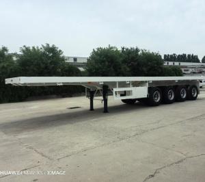 Wholesale Tread 1840mm Load Capacity 60t-70t 40ft Flatbed Semi Trailer from china suppliers
