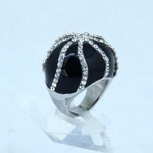 Wholesale Fashion 316L Stainless Steel Casting Clay CZ Stones Ring LRX339 from china suppliers
