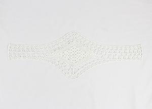 Wholesale Water Soluble Embroidered Lace Collar Applique / Bridal Lace Appliques For Gowns from china suppliers