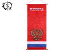 Russia Soccer Multicultural Flag Banners Polyester Peach Skin UV Fade Resistant