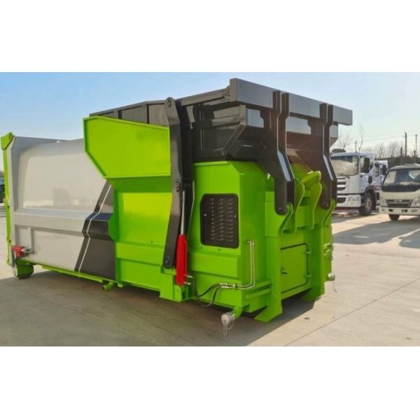 Movable 12m³ Rubbis Auger Marine Solid Hydraulic Refuse Trash Waste Garbage Compactor