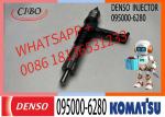 High Quality Diesel Engine Fuel Injector 095000-6280 / 6219-11-3100 For Komatsu