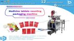 Pills tablets automatic counting packaging machine making round corner bags with