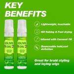 Olive Oil Curly Wig Hair Mousse Strong Hold Braid Foam For High Shine And No