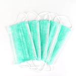Green Disposable Dust Mask / Medical Disposable Mask Multi Layer Protection