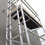 Adjustable Height Aluminum Scaffold Platform Ladder 200kg/㎡ Safe Load