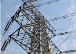 Tubular High Voltage Transmission Line Tower , Steel Electric Cable Tower