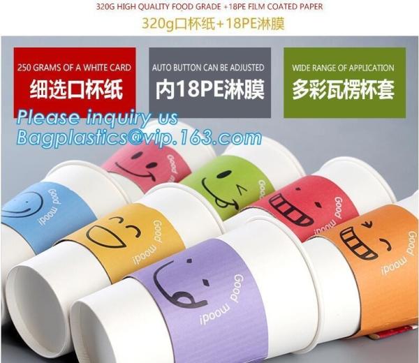 Disposable 8/12/16 Oz Beverage Coffee Cups Single Wall Paper Cups with Lid