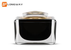 Wholesale Classic plastic jar Acrylic empty square cosmetic cream packagg black jar 15g 30g from china suppliers
