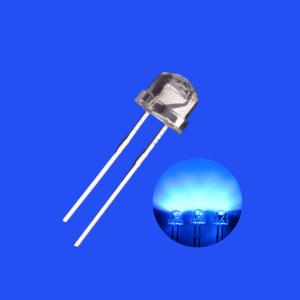 Wholesale 5mm 460 - 470nm Blue Color 500mcd - 800mcd 120deg Strawhat Shape Transparent Lens Diode Light from china suppliers