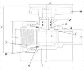 Useful PVC M/F Single Union Ball Valve for Irrigation and Swimming Pool