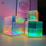 Multi Coloured Acrylic Stand Clear Acrylic Pedestal Stands Modern Luxury Style