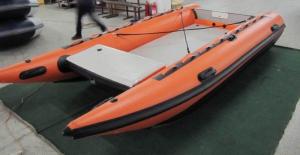 Wholesale Light Weight Catamaran Pontoon Boat , 430 Cm Inflatable Catamaran Deck Boat from china suppliers
