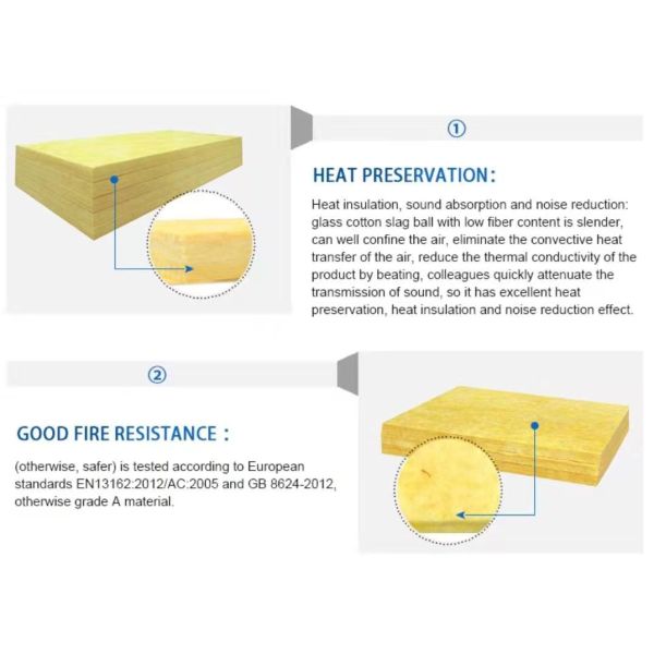 Yellow Rockwool Board Sound Absorbing Thermal Insulation / Wall Insulation