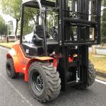 3.5ton 4X4 Diesel Forklift with Mast Tilt Angle of 6/12 Degree rough terrain