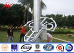 50ft 60ft 70ft High Mast Light Pole Galvanized Outdoor Lighting Pole For 69kv