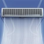 Commercial Centrifugal Indoor Over Door Air Curtain For High Traffic Entrances