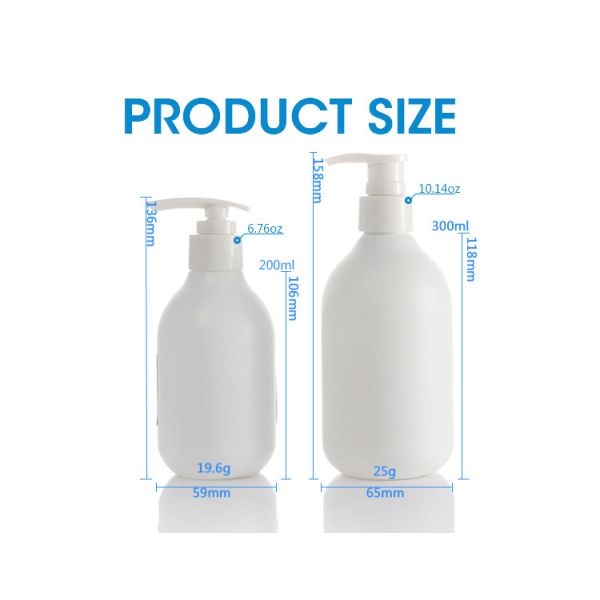 300ml Shampoo Shower Gel Bottle Cylindrical Oblique Shoulder