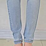 High Waisted Ripped Skinny Jeans For Female , Slim Fit Denim Pants OEM Service