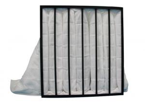 China White Pocket Air Filter Plastic Frame With Non Woven Fabrics on sale
