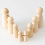Craft 100Pcs Wooden Peg Dolls Blank ISO9001 Painting