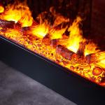 Steel Material Led Electric Fireplace for Water Vapor Fireplace in Rectangular